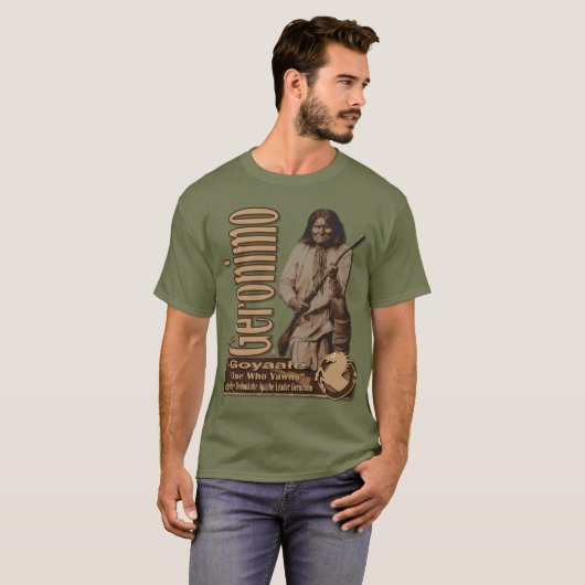 Geronimo Bedonkohe Apache Leader T-shirt (Voorkant volledig)