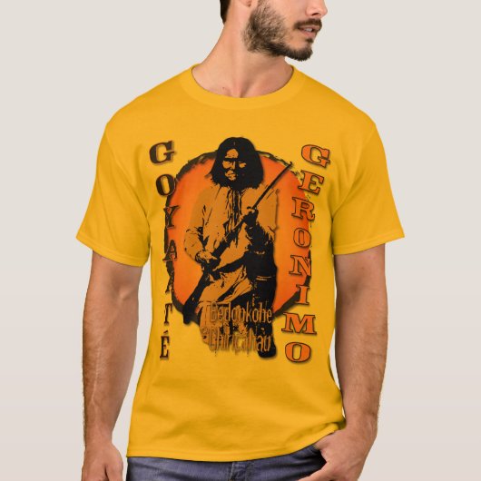 Geronimo Bedonkohe Chiricahua Leader T-shirt (Voorkant)