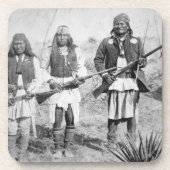 Geronimo en drie van zijn Apache-strijders, 1886 ( Bier Onderzetter (Voorkant)