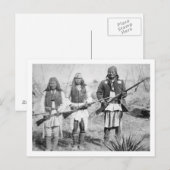 Geronimo en drie van zijn Apache-strijders, 1886 ( Briefkaart (Voorkant / Achterkant)