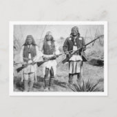 Geronimo en drie van zijn Apache-strijders, 1886 ( Briefkaart (Voorkant)