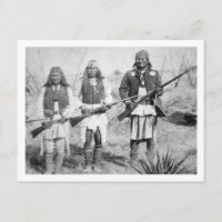 Geronimo en drie van zijn Apache-strijders, 1886 (