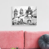 Geronimo en drie van zijn Apache-strijders, 1886 ( Canvas Afdruk (Insitu (Woonkamer))
