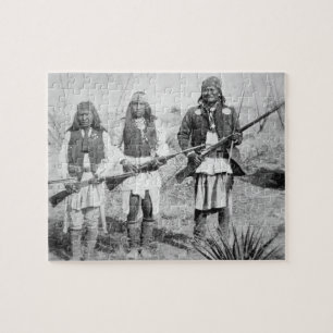 Geronimo en drie van zijn Apache-strijders, 1886 ( Legpuzzel