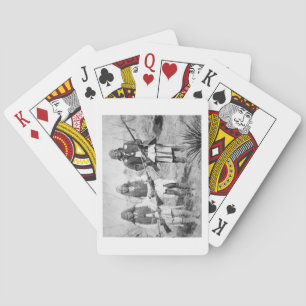 Geronimo en drie van zijn Apache-strijders, 1886 ( Speelkaarten