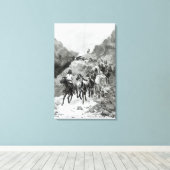 Geronimo en zijn band canvas afdruk (Insitu (Houten vloer))