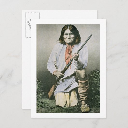 Geronimo (foto van kleur) briefkaart (Voorkant / Achterkant)