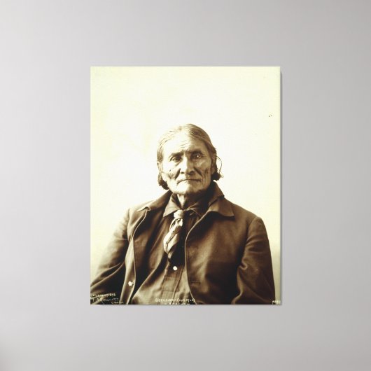 Geronimo (Guiyatle) Apache Indiaas Canvas Afdruk (Voorkant)