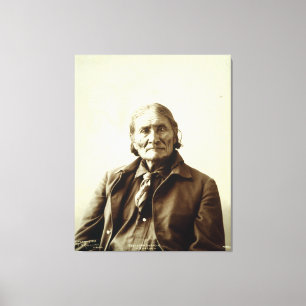 Geronimo (Guiyatle) Apache Indiaas Canvas Afdruk