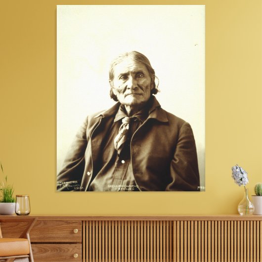 Geronimo (Guiyatle) Apache Indiaas Canvas Afdruk (Insitu (Woonkamer))
