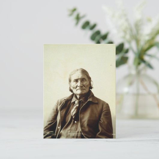 Geronimo (Guiyatle) Apache Native American Indian Briefkaart (Staand voorkant)
