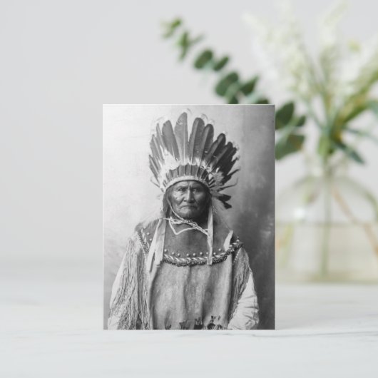 Geronimo in adres 1907 briefkaart (Staand voorkant)