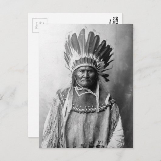 Geronimo in adres 1907 briefkaart (Voorkant / Achterkant)