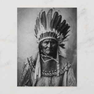 Geronimo in Head Dress Briefkaart