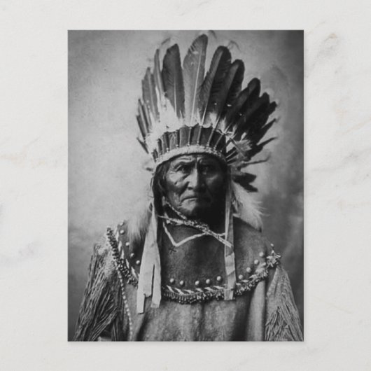 Geronimo in Head Dress Briefkaart (Voorkant)