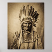 Geronimo in Head Dress Poster (Voorkant)