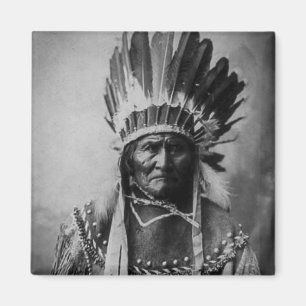 Geronimo in hoofd van de Vintage Indiaan Magneet