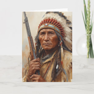 Geronimo Indiaans opperhoofd krijger portret Kaart
