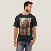 Geronimo Indiaans opperhoofd krijger portret T-shirt (Voorkant volledig)