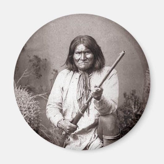 Geronimo  Indiaanse krijger Magneet (Voorkant)
