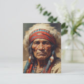 Geronimo Indiaanse krijger portret Briefkaart (Staand voorkant)