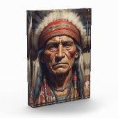 Geronimo Indiaanse krijger portret Fotoblokken (Links)