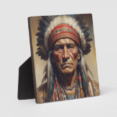 Geronimo Indiaanse krijger portret Fotoplaat (Voorkant)