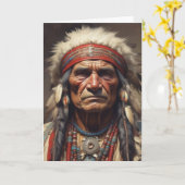 Geronimo Indiaanse krijger portret Kaart (Gele Bloem)