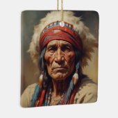 Geronimo Indiaanse krijger portret Keramisch Ornament (Rechts)