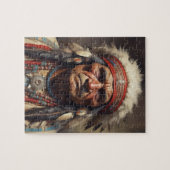 Geronimo Indiaanse krijger portret Legpuzzel (Horizontaal)