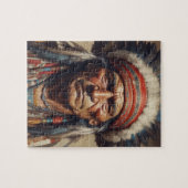 Geronimo Indiaanse krijger portret Legpuzzel (Horizontaal)