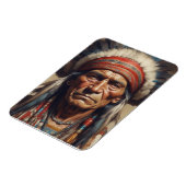 Geronimo Indiaanse krijger portret Magneet (Linkerzijde)