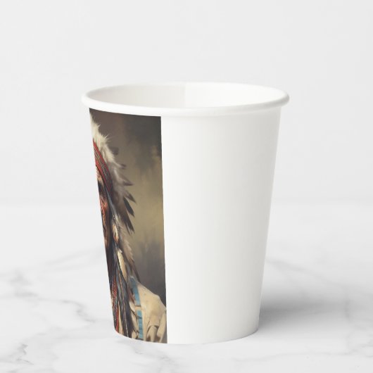 Geronimo Indiaanse krijger portret Papieren Bekers (Links)
