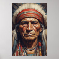 Geronimo Indiaanse krijger portret