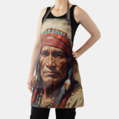 Geronimo Indiaanse krijger portret Schort (Insitu)