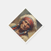 Geronimo Indiaanse krijger portret Servet (Hoek)