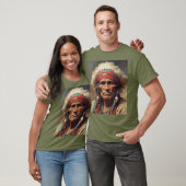 Geronimo Indiaanse krijger portret T-shirt (Unisex)