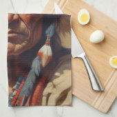 Geronimo Indiaanse krijger portret Theedoek (Quarter Fold)