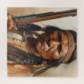 Geronimo Indian Chief Warrior Portrait Legpuzzel (Horizontaal)