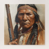 Geronimo Indian Chief Warrior Portrait Legpuzzel (Verticaal)
