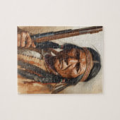 Geronimo Indian Chief Warrior Portrait Legpuzzel (Horizontaal)