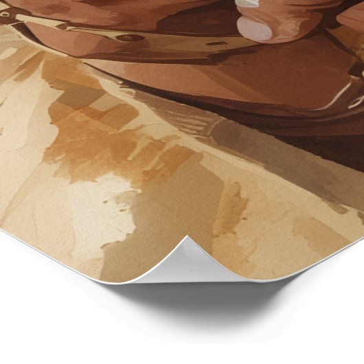 Geronimo Indian Chief Warrior Portrait Poster (Hoek)