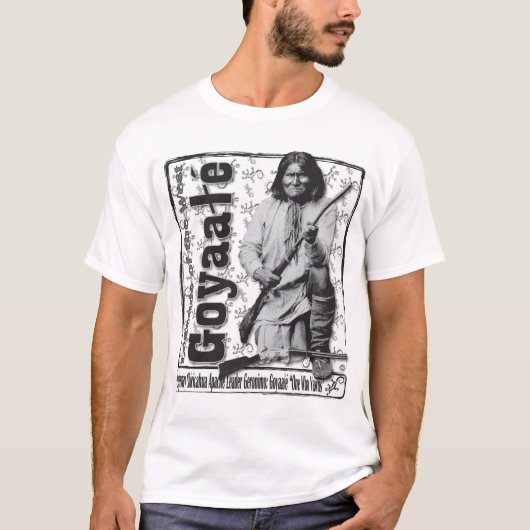 Geronimo Indian Name Design T-shirt (Voorkant)