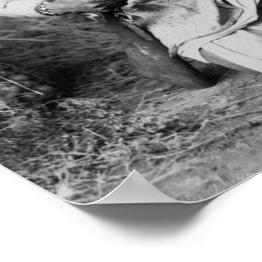 Geronimo Kneeling met Rifle - 1886 Poster (Hoek)