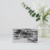 "Geronimo met Headdress" Visitekaartje (Staand voorkant)