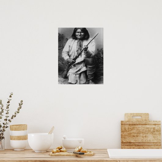 Geronimo met Pistool bij de Klaar Poster (Keuken)