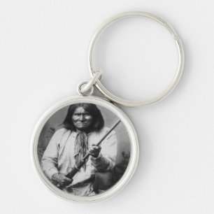 "Geronimo met Pistool bij de Klaar" Sleutelhanger