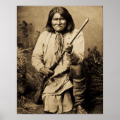 Geronimo met Rifle 1886 Indiaan Poster (Voorkant)