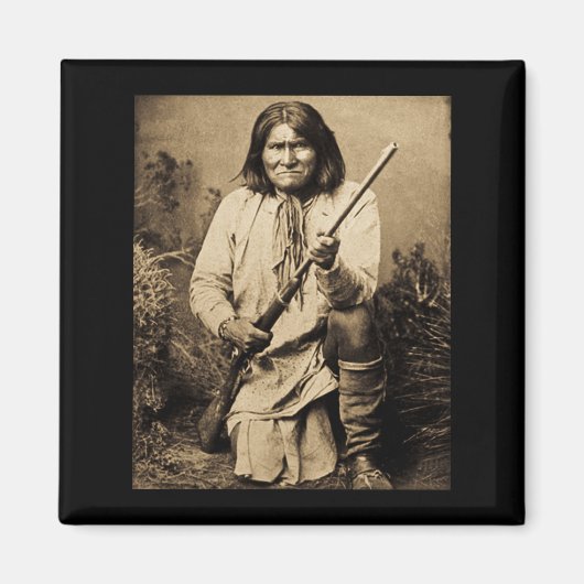 Geronimo met Rifle 1886 Magneet (Voorkant)