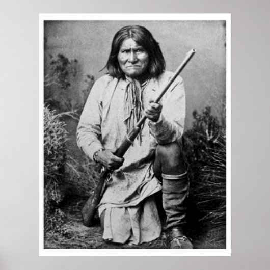 Geronimo met Rifle 1886 Poster (Voorkant)